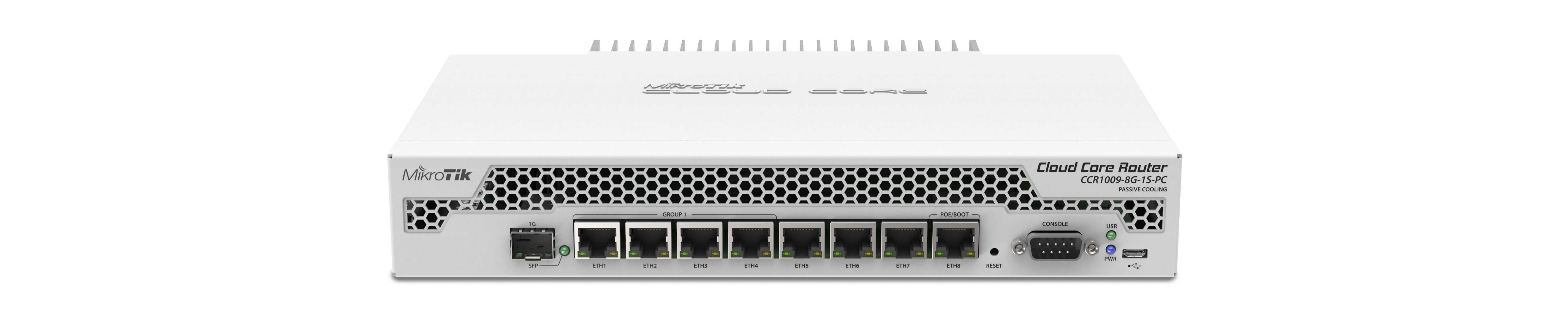 Mikrotik CCR1009-8G-1S-PC MikroTik CCR1009-8G-1S-PC 8Port Gigabit Ethernet 1 Port 1.25G SFP Firewall Router ürün görseli 2 - wifidepo