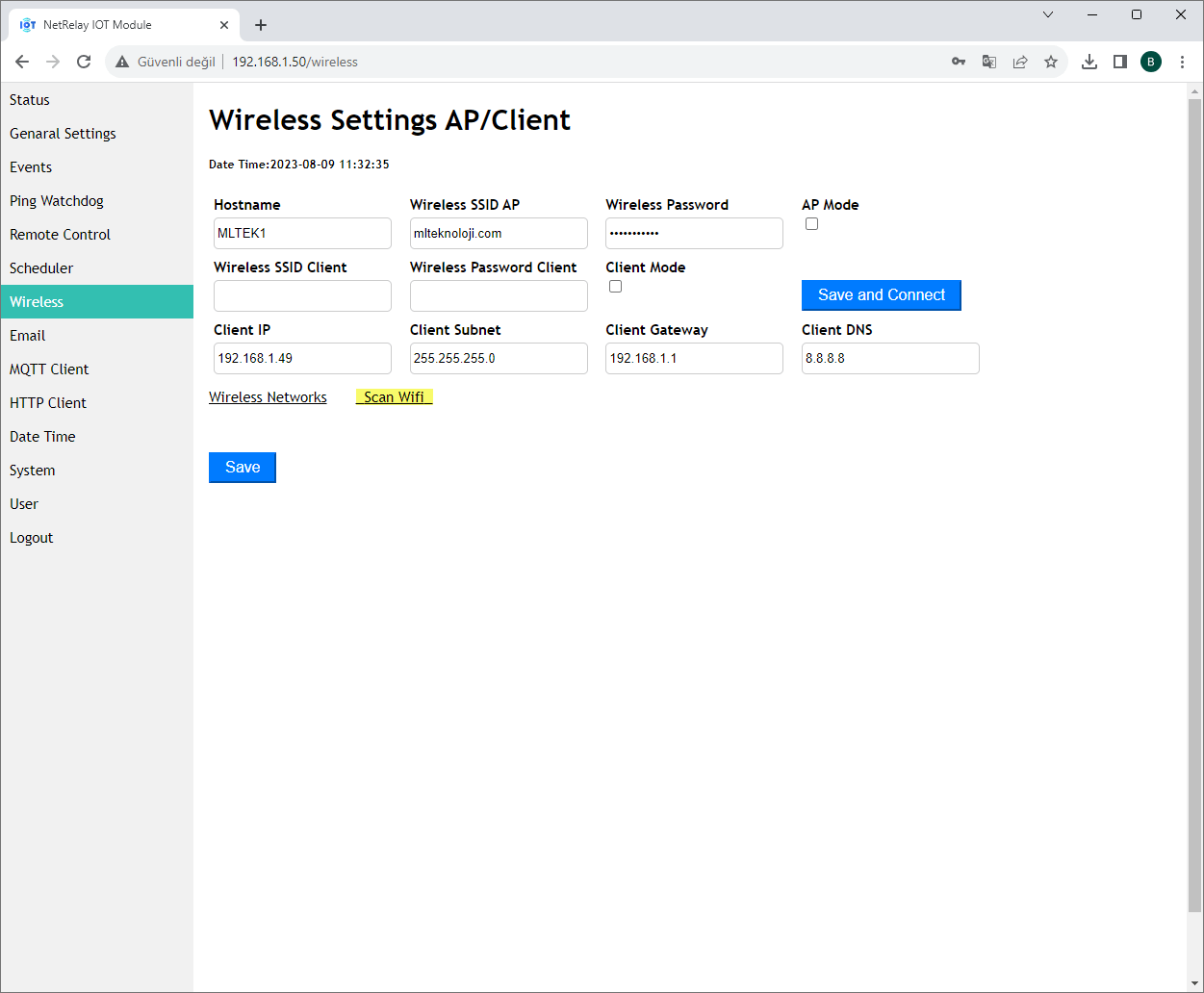 NetRelay NR001 NetRelay IoT Development Board 4 Röle (PoE-Ethernet-WiFi Lan Relay) Geliştirme Kartı ürün görseli 22 - wifidepo