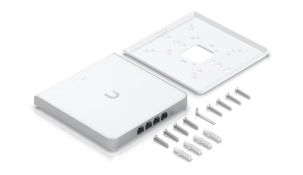 UBNT U6-Enterprise-IW UBNT UniFi U6 Enterprise In-Wall U6-Enterprise-IW WiFi 6E 6 GHz Duvar Tipi AP – 10 Stream, 2.5 GbE, 4 Port Switch + PoE Out ürün görseli 9 - wifidepo